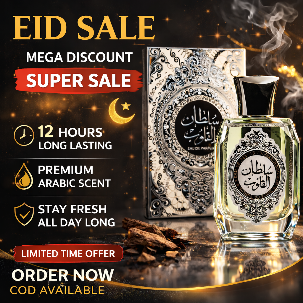 Sultan Al Quloob Men’s Perfume – Long-Lasting Arabic Fragrance | 100ml Premium Scent for Men